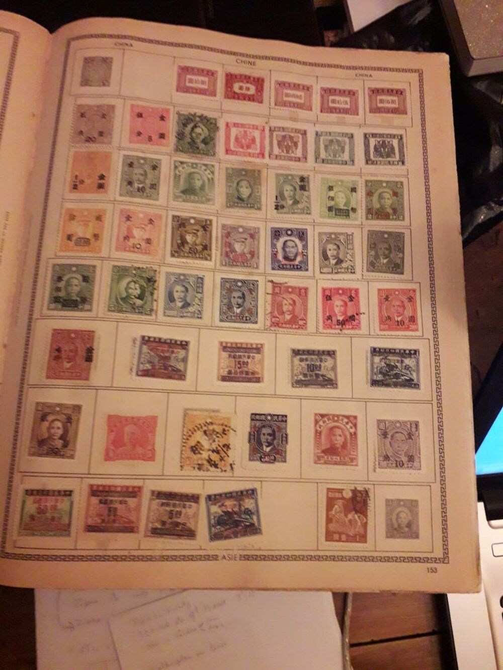 Album collection de timbres 
