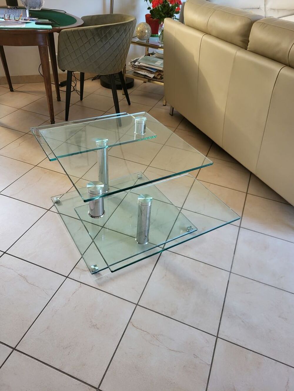 table de salon en verre Meubles