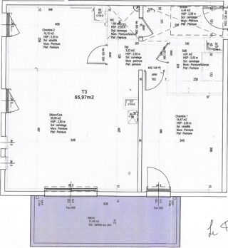  Appartement � vendre 3 pi�ces 66 m�