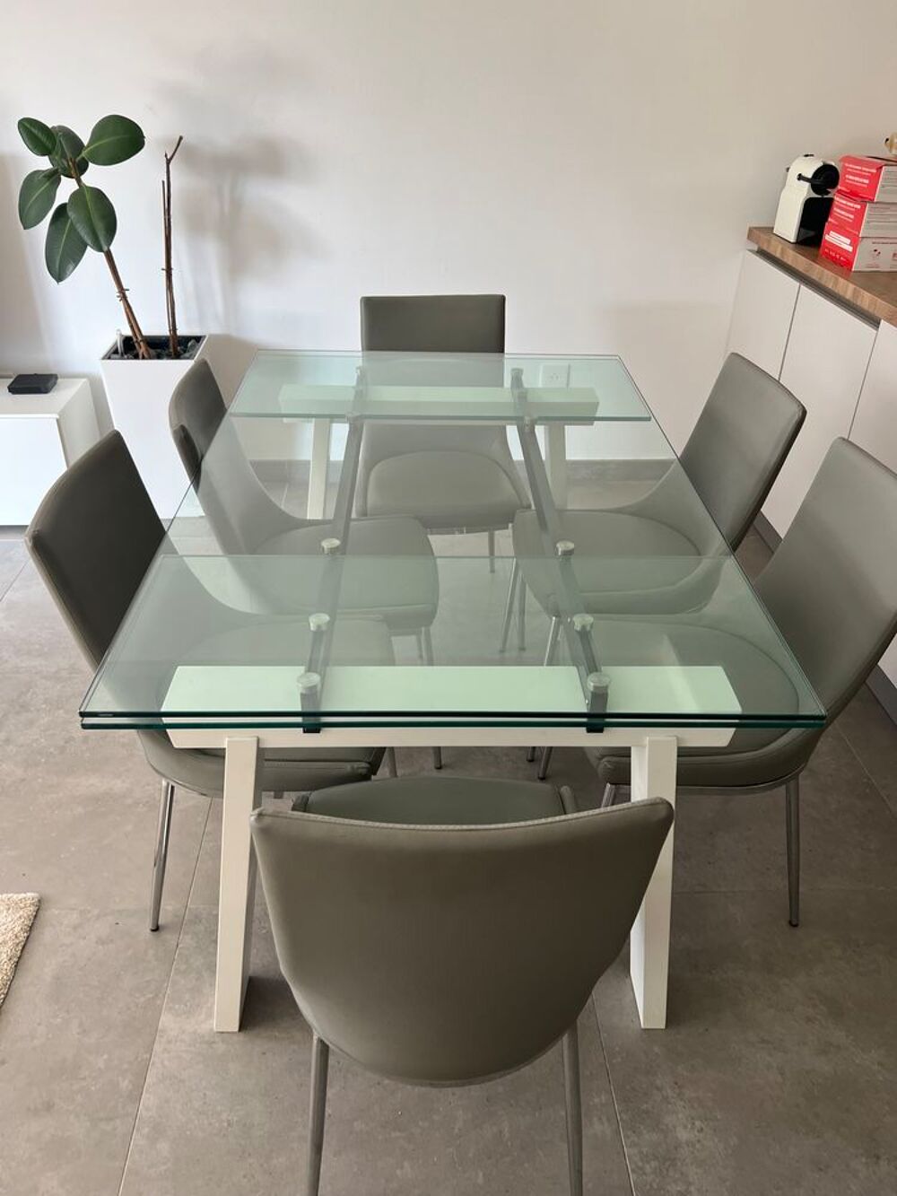 Table en verre extensible Calligaris Meubles