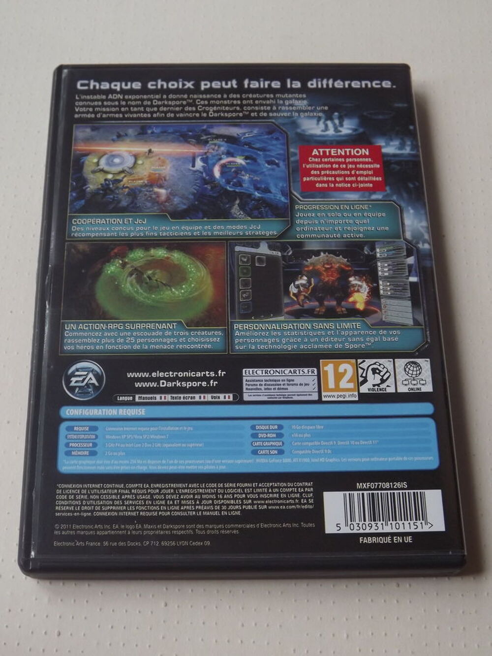 Jeu PC Darskpore Edition Limit&eacute;e sans notice Consoles et jeux vidéos