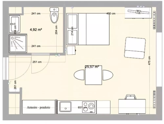  Appartement � vendre 1 pi�ce 27 m�