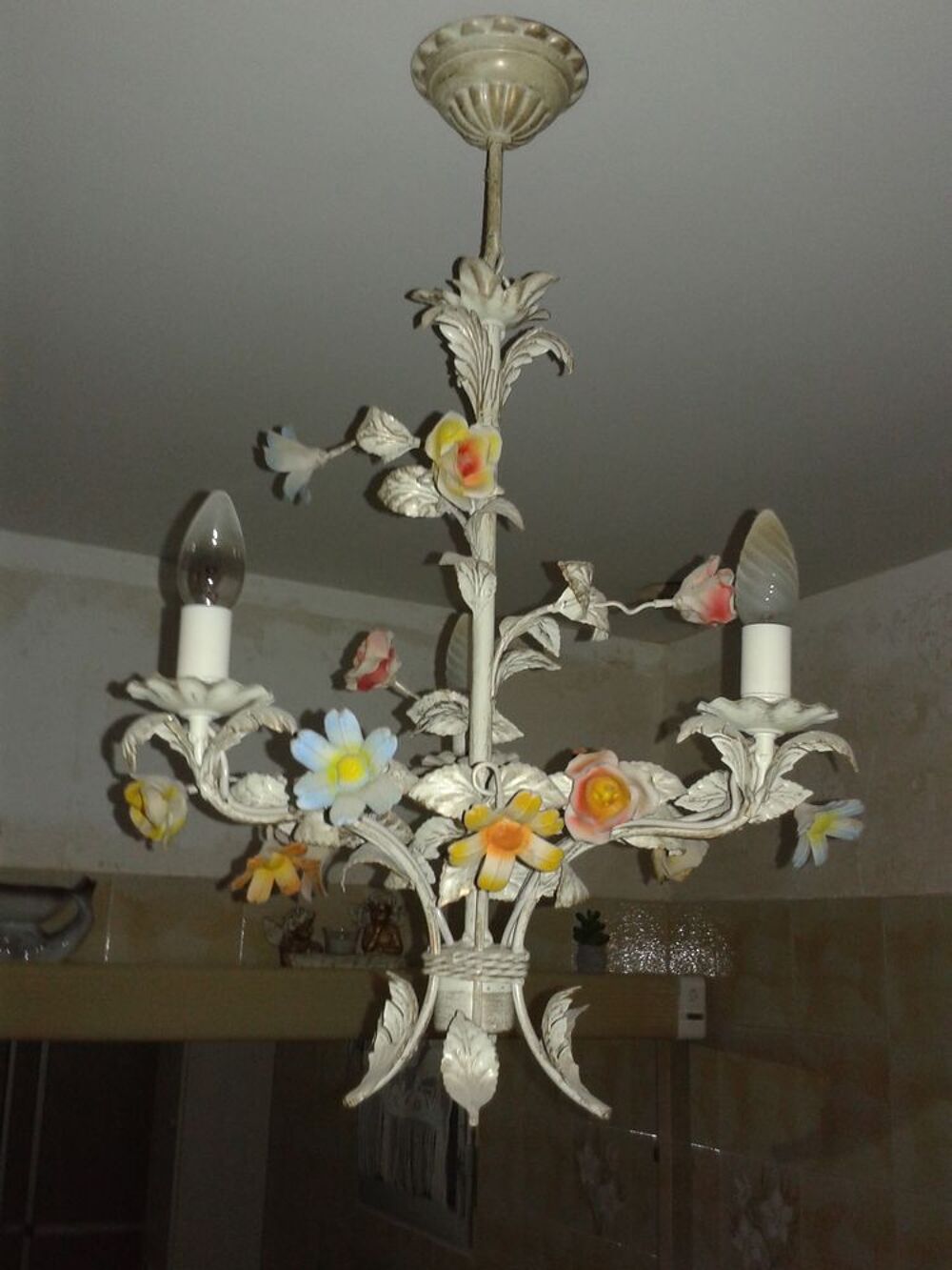 lustre m&eacute;tal style florentin Décoration