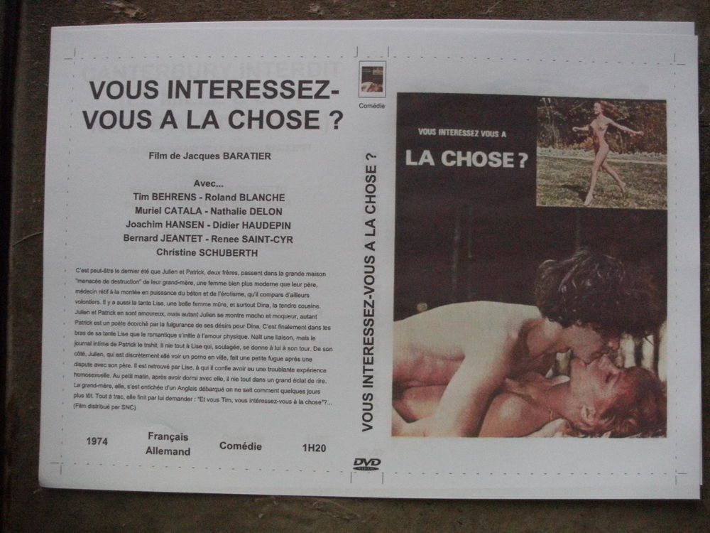 Film : " Vous int&eacute;ressez-vous a la chose ? " DVD et blu-ray