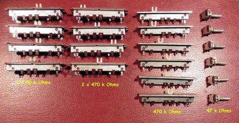 Potentiom�tres � glissi�res et rotatifs 25 Ablis (78)