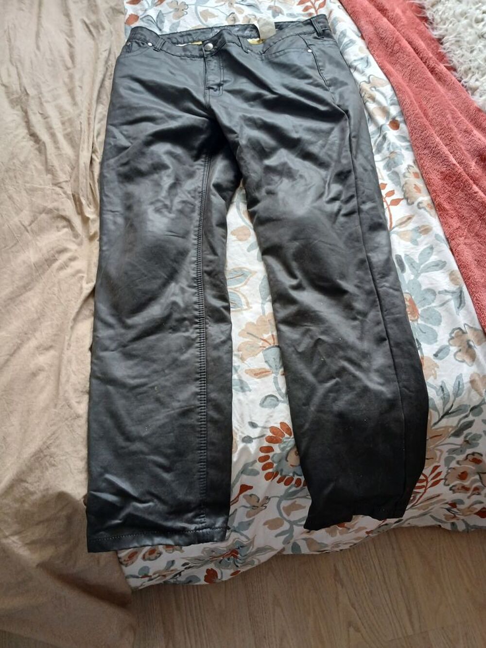 pantalon cuir moto Vtements