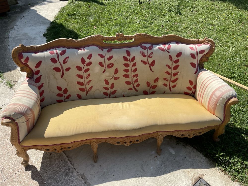 canap&eacute; et 2 fauteuils m&ecirc;me style, ancien Meubles