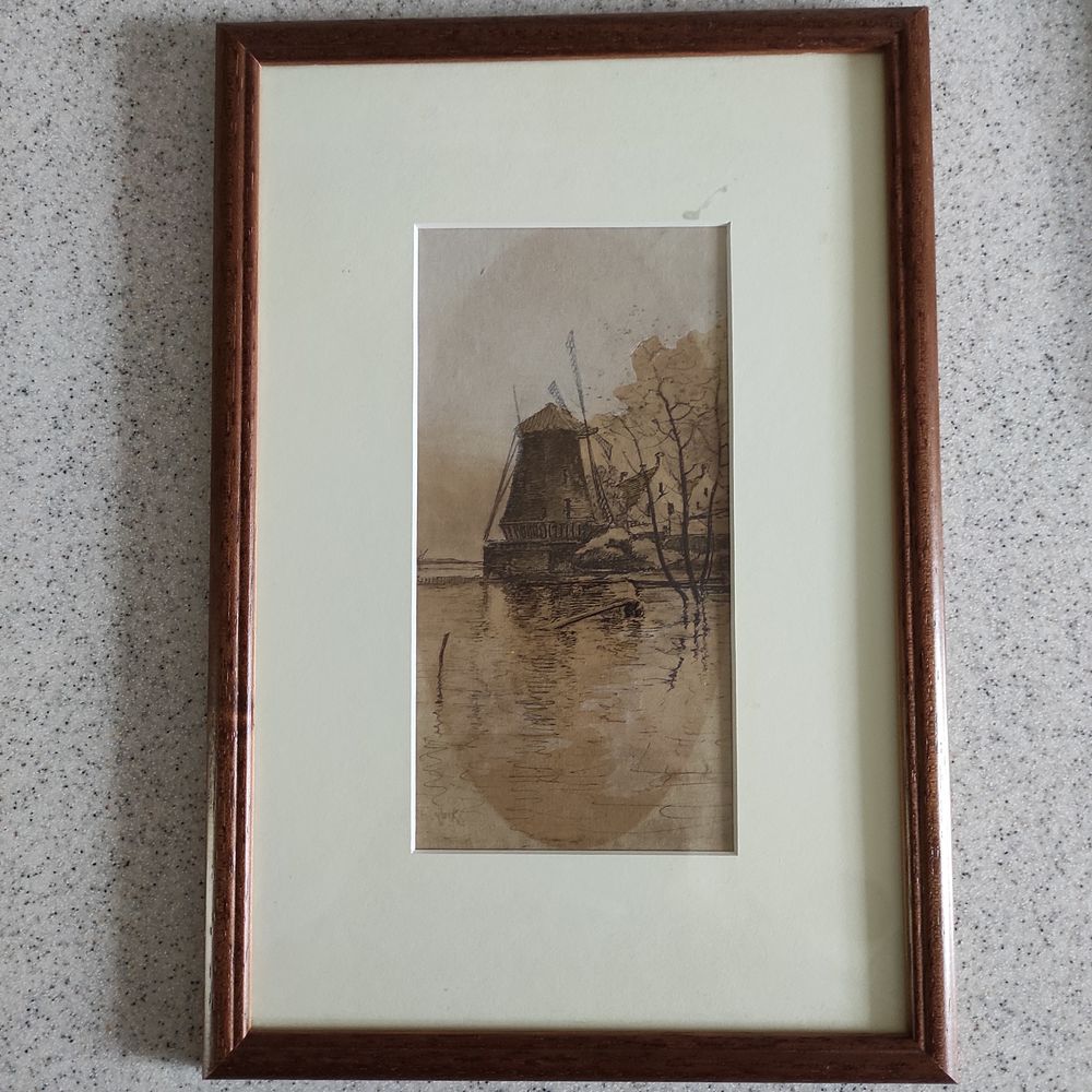 Gravure moulin Décoration