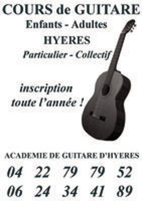   cours de guitare sur Hyères, La Crau, La farlède 