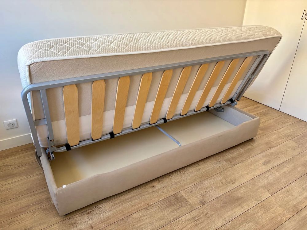 canap&eacute;-lit BZ DIVA avec coffre et matelas Simmons Mono Meubles
