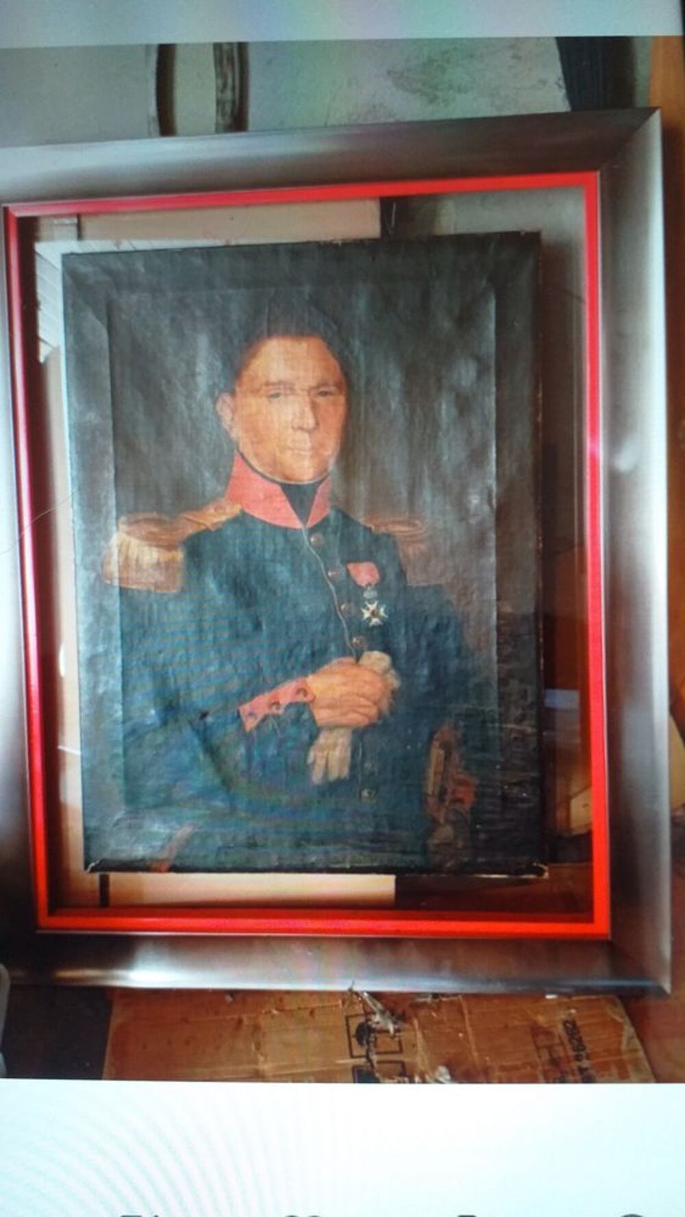 tableau encadr&eacute; colonel de l'arm&eacute;e belge Décoration