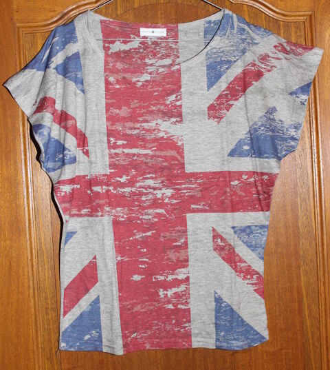 T-shirt gris  drapeau anglais  4 Cramont (80)