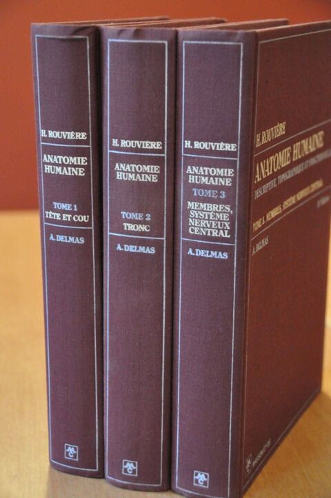 Lot Des 3 Tomes D'anatomie Humaine Descriptive Rouvi�re 0 Bosc-le-Hard (76)