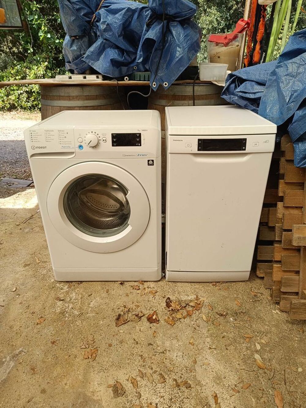 lave vaisselle Thomson 8 couverts neuf et lave linge Indesit 7kg Ppush Go Electroménager