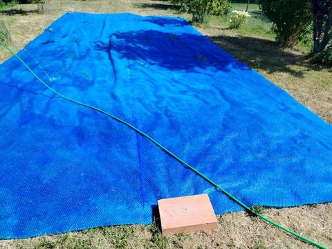 b&acirc;che de piscine &agrave; bulles rectangulaire bleue 100 27430 Connelles