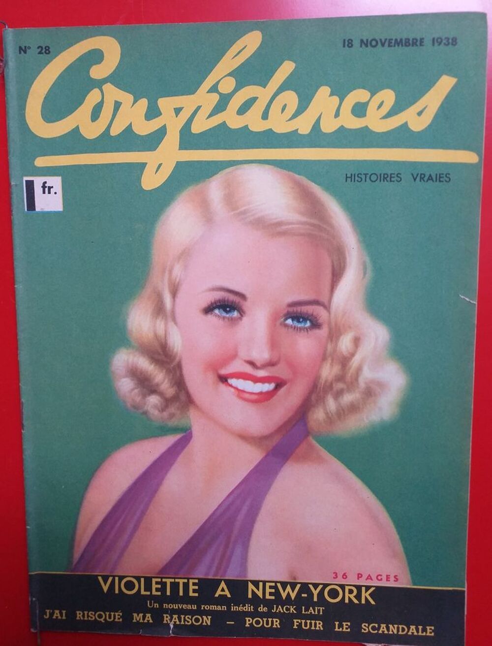 CONFIDENCES N&deg; 28 du 18 novembre 1938 VIOLETTE A NEW YORK Livres et BD