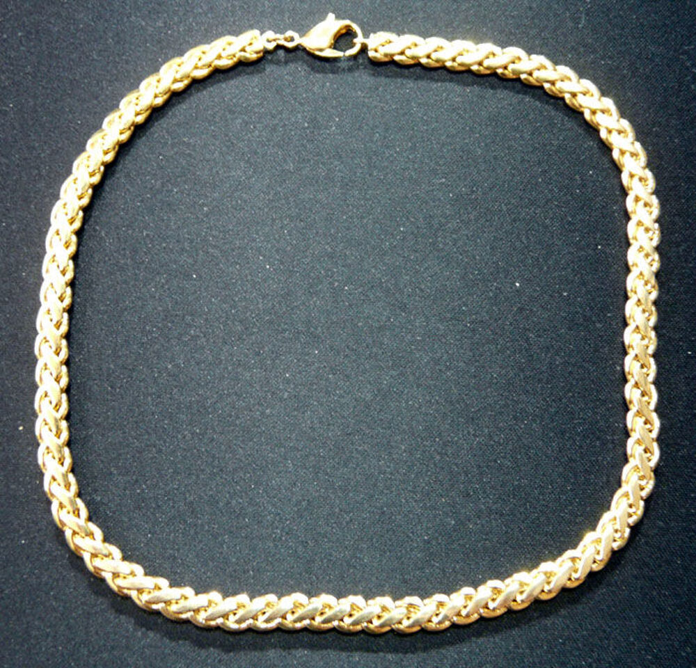 Beau Collier en M&eacute;tal Dor&eacute; Ras-de-Cou brillant &agrave; torsades Bijoux et montres