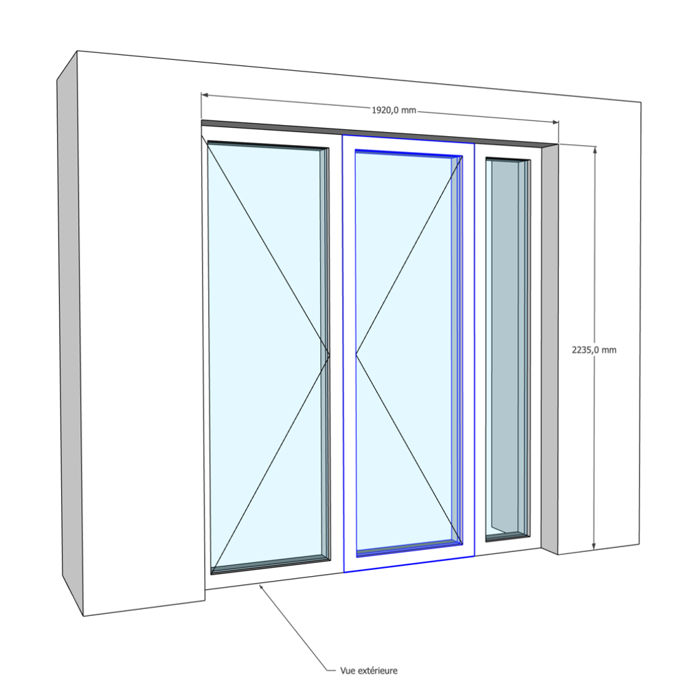Baies vitr&eacute;es pvc blanc (2ex) Bricolage