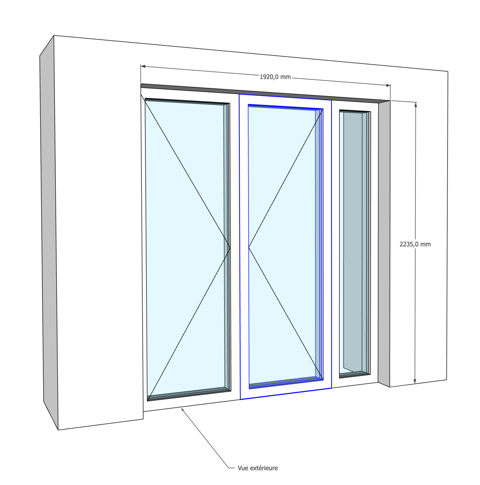 Baies vitres pvc blanc (2ex) 500 Castelnau-le-Lez (34)