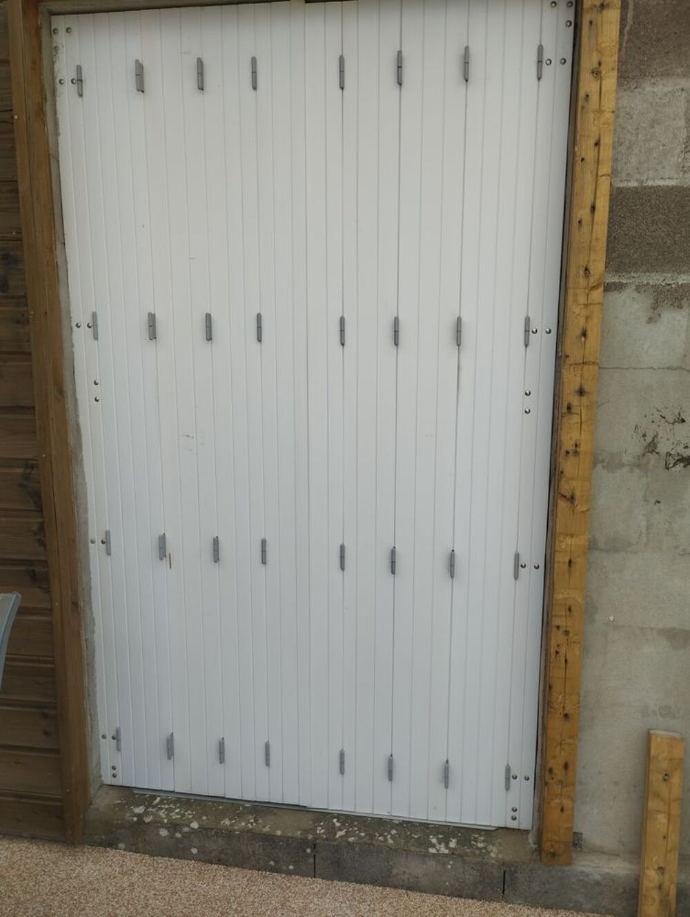   Volets PVC blanc 105 * 205 pour porte-fenêtre 