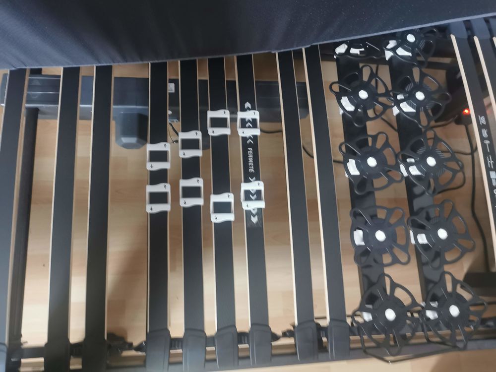 Ensemble lit &eacute;lectrique+ 2 sommiers+ 2 oreillers Meubles