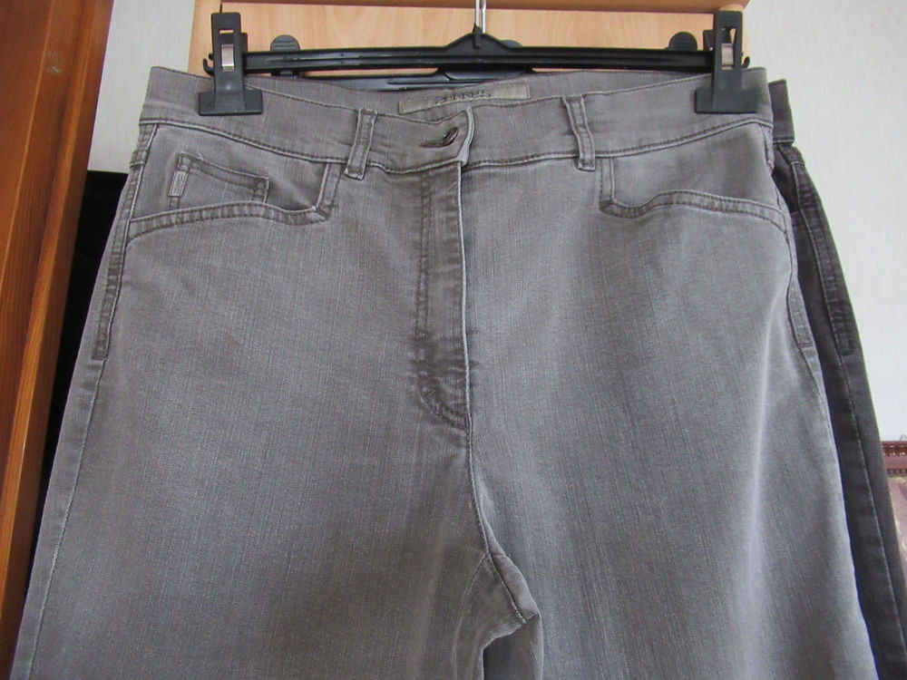 Pantalon femme Zerres taille 42 brun-gris Vêtements