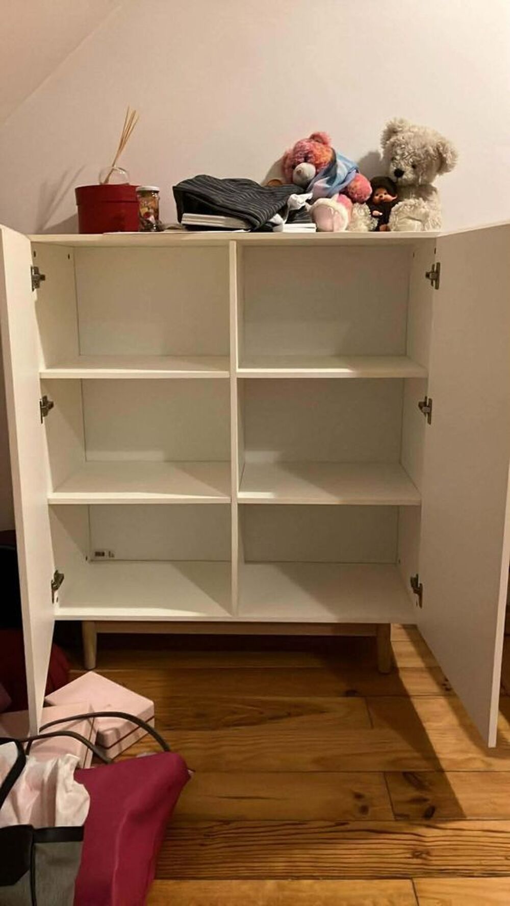 Meuble de rangement blanc &agrave; 2 portes Meubles