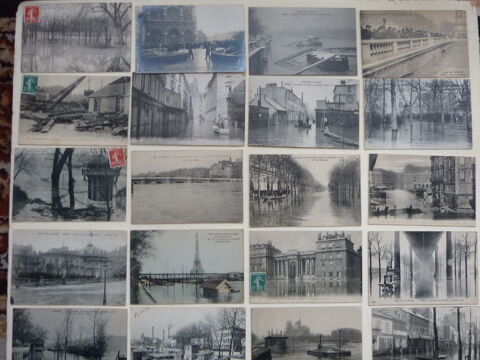 lot   de32 cpa theme innondation  de 1910 78 Raismes (59)