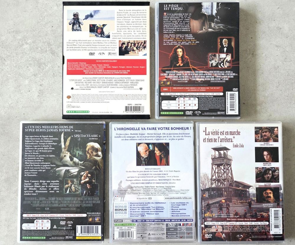 5 DVD's DVD et blu-ray