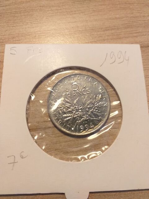  pice monnaie 
5 frs  Semeuse 1994 7 Golbey (88)