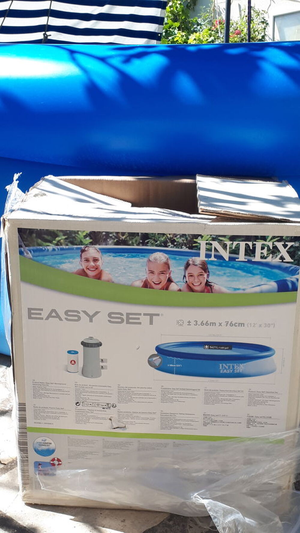 Piscine au portante intex 3.66 Jardin