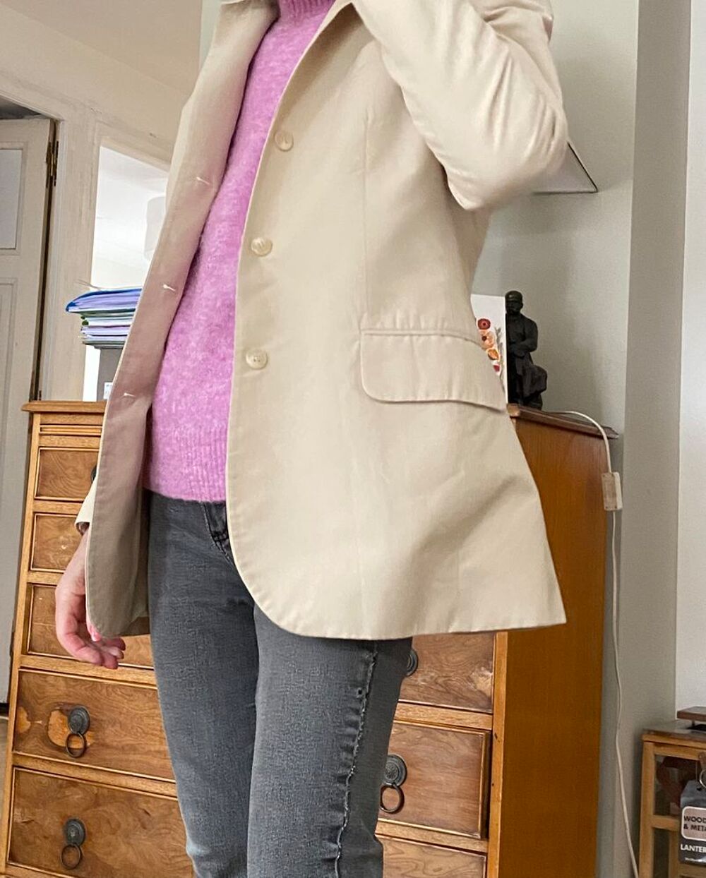 Veste beige naf naf Vtements