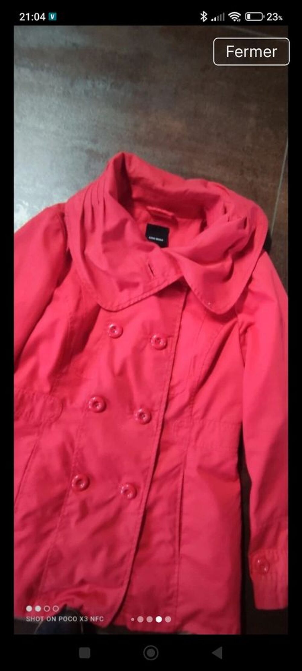 Veste rouge &agrave; double boutonnage Vêtements