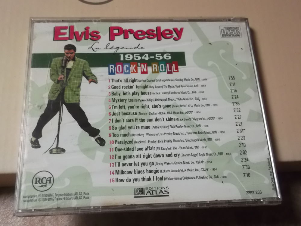 elvis presley 1954-56 rock'n roll edition atlas CD et vinyles