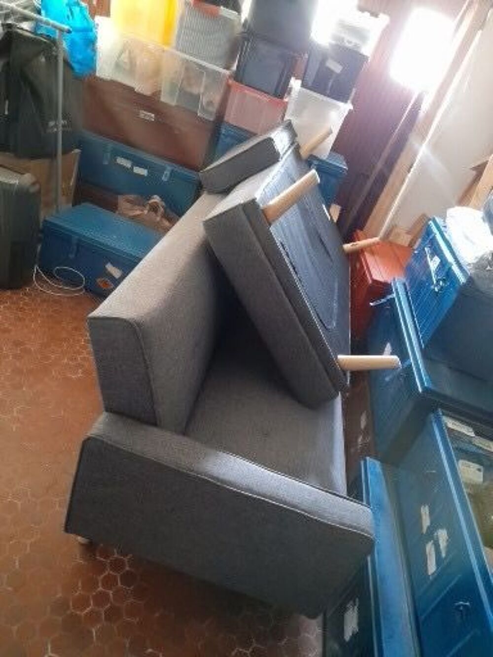 Canap&eacute; d'angle tissu d&eacute;houssable neuf Meubles
