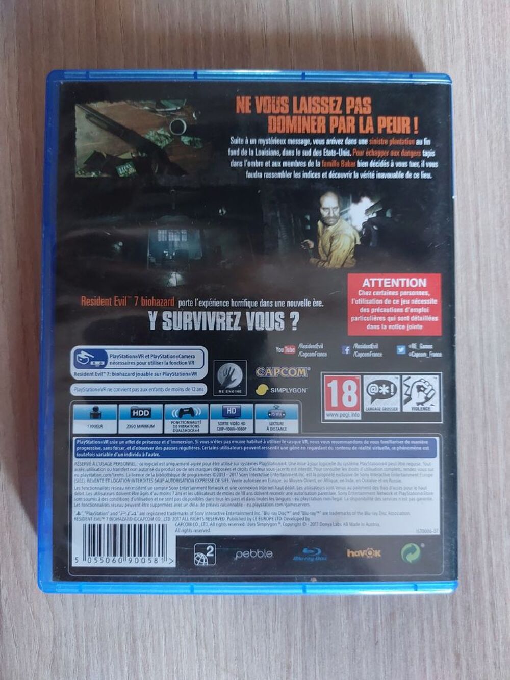 Resident Evil 7 : Biohazard PS4 TBE
Consoles et jeux vid�os