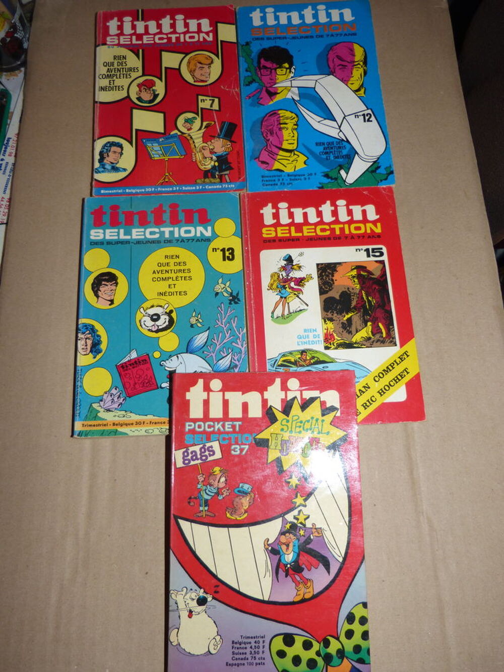  BD - TINTIN POCKET SELECTION - a choisir - lisez tout le Livres et BD