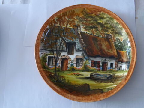 ASSIETTE STYLE HENRIOT QUIMPER YOUEN  CHAUMIERE 20 Brest (29)