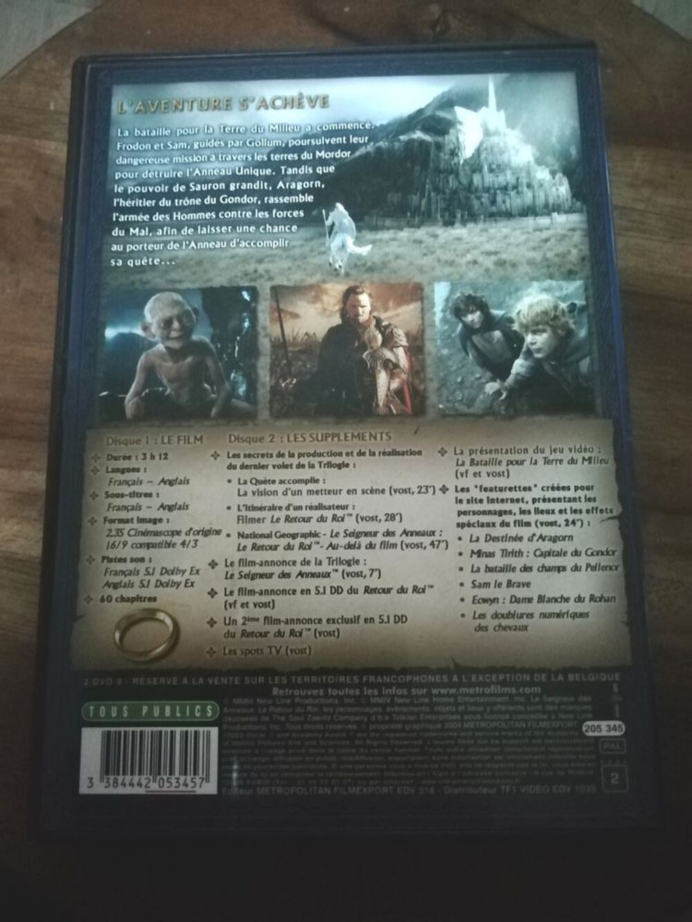 Dvd Le Seigneur des Anneaux Le Retour Du Roi DVD et blu-ray