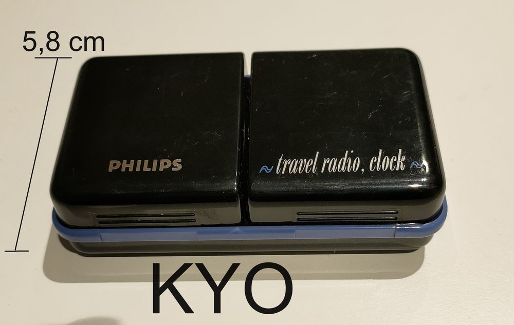 PHILIPS D1868, radio FM pliable voyage, r&eacute;veil double heure Audio et hifi