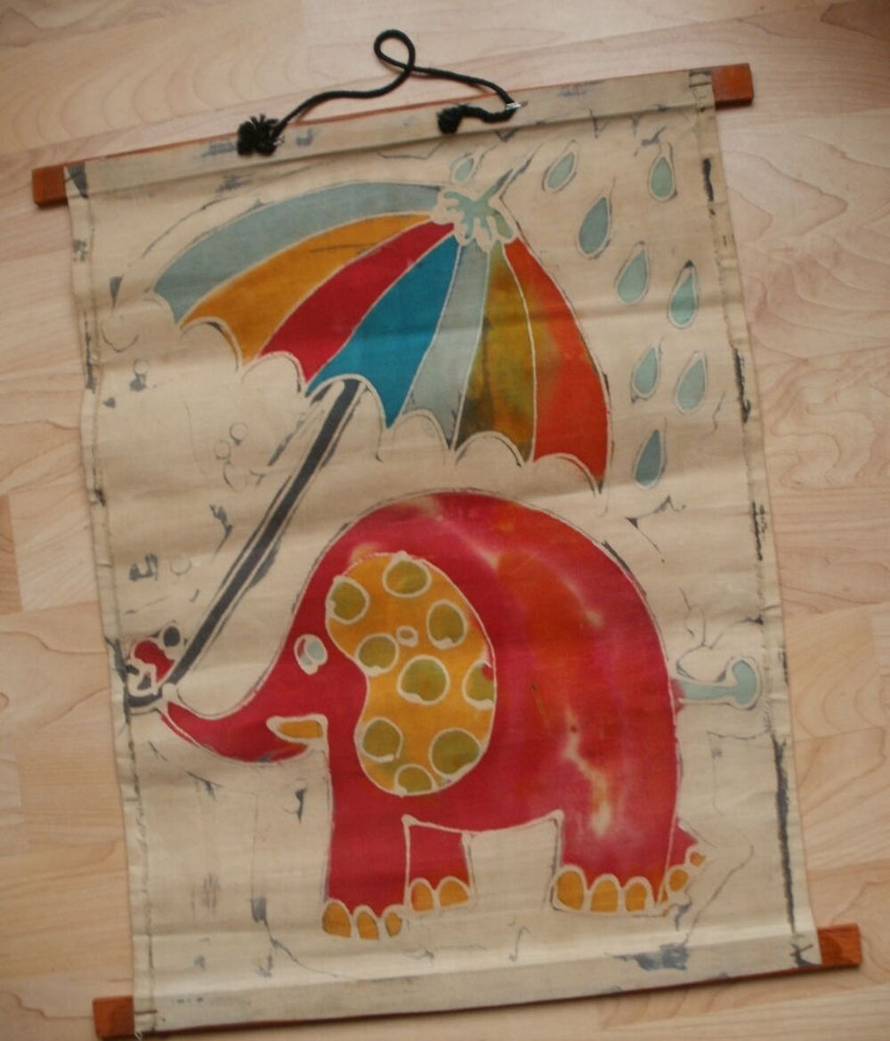 Panneau d&eacute;coratif en toile - &eacute;l&eacute;phant - &agrave; suspendre Décoration