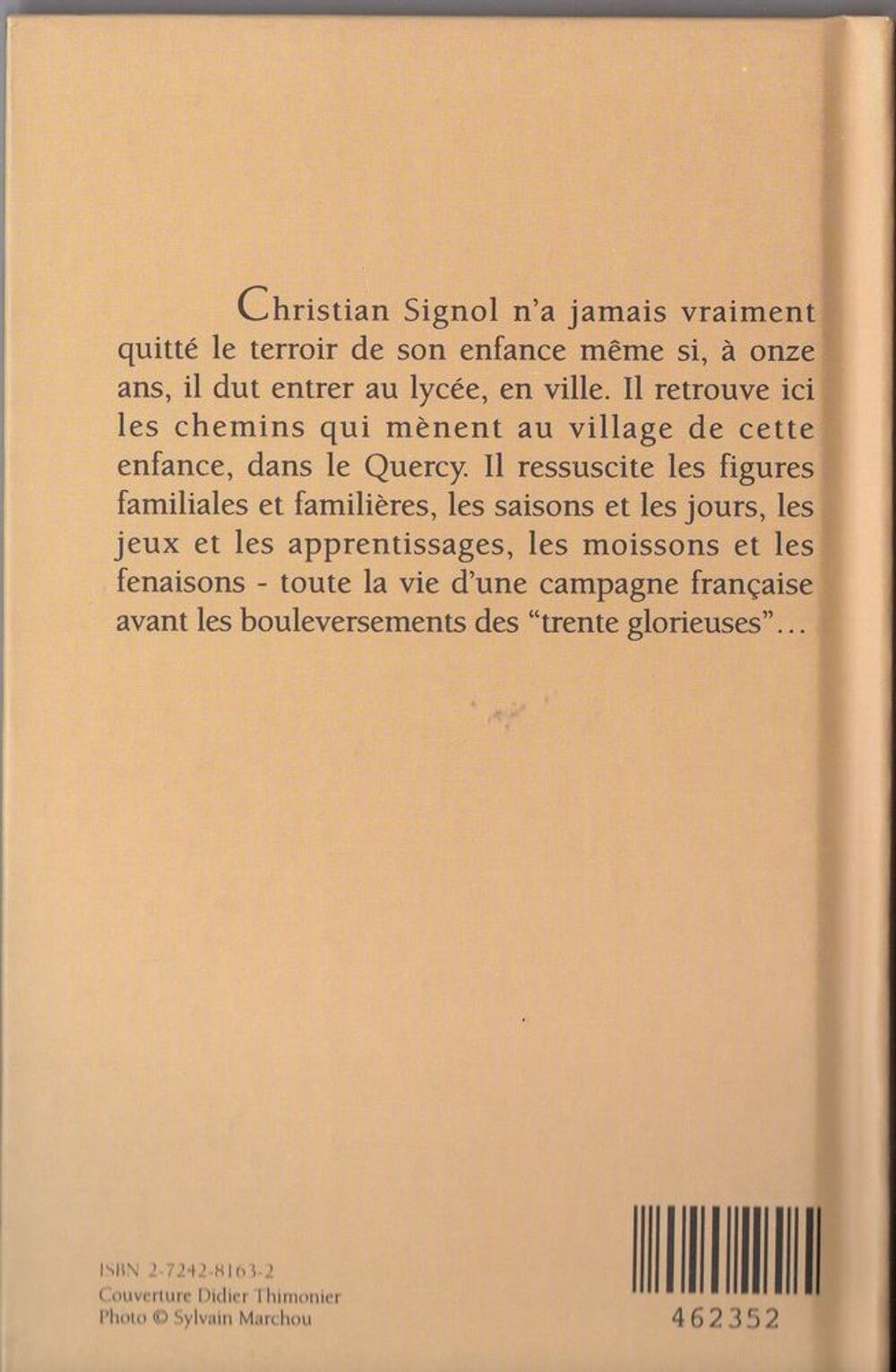 Tr&eacute;sors d'enfance - Christian Signol Livres et BD