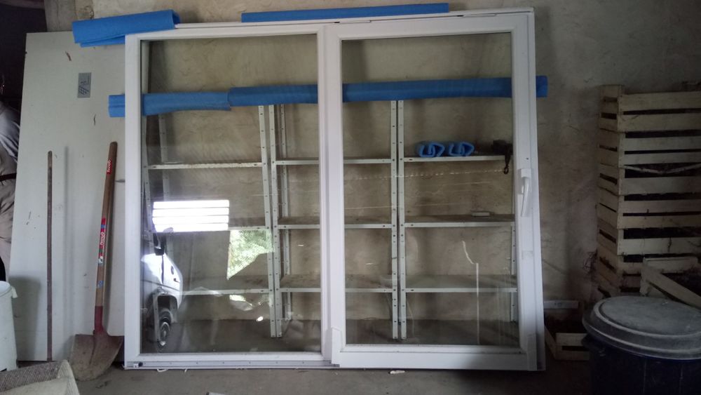 Baie vitr&eacute;e PVC blanc. Bricolage