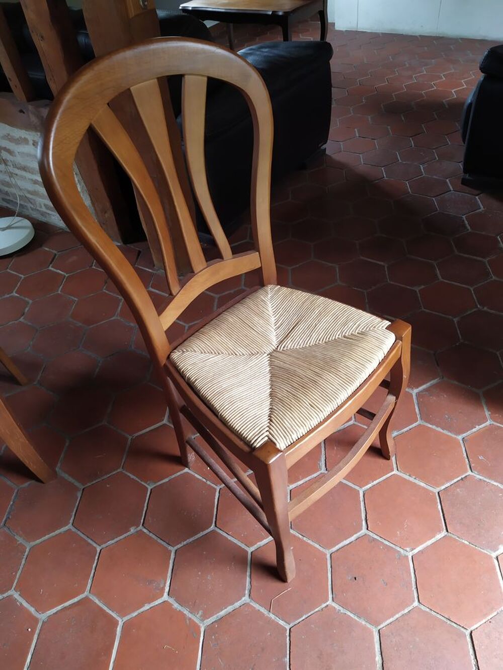Table ovale en merisier massif + 2 rallonges et 6 chaises Meubles