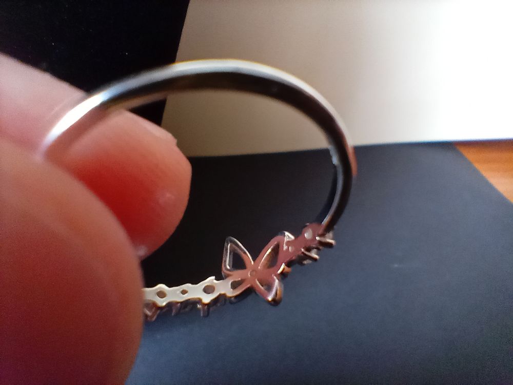 Bague en argent sterling 925 papillon et zircons Bijoux et montres