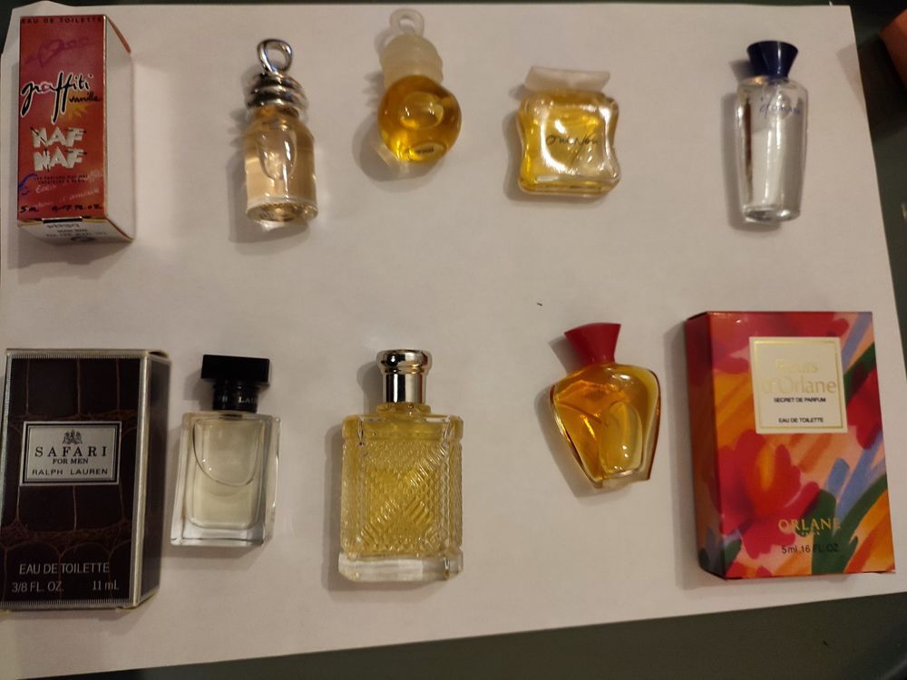 Miniatures de parfum Naf Naf, Orlane et 
R. Lauren 