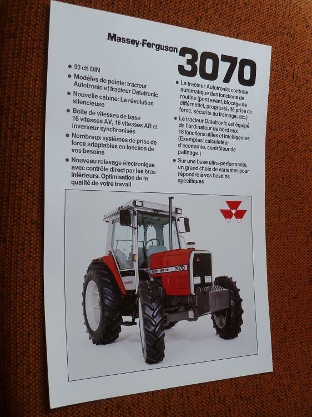 Prospectus MASSEY FERGUSON MF 3070 