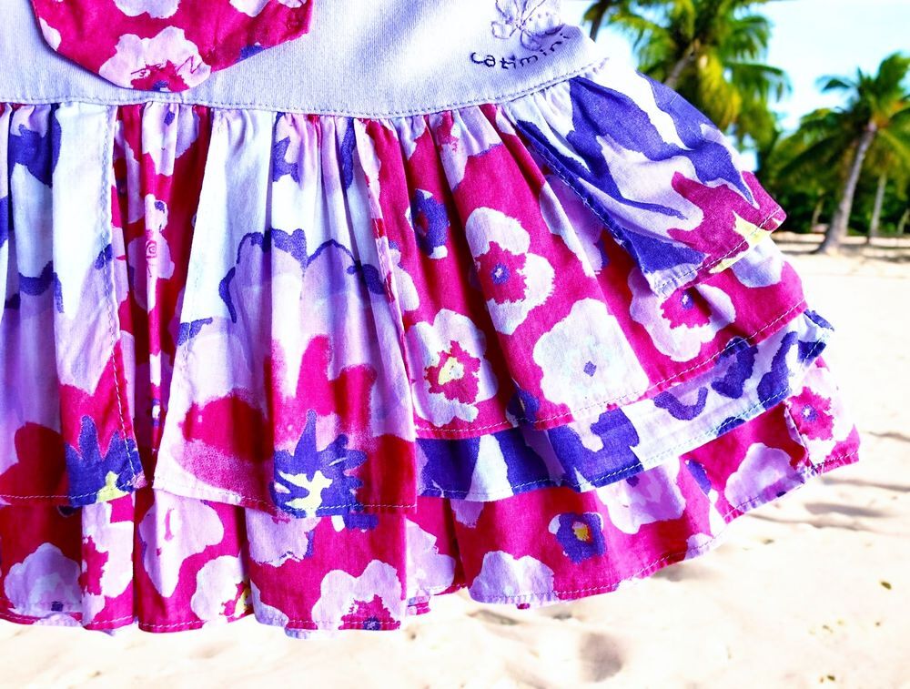 CATIMINI - ENSEMBLE 3P B&Eacute;B&Eacute; VOLANTS, FLEURS &amp; BRODERIES 6M Vtements enfants