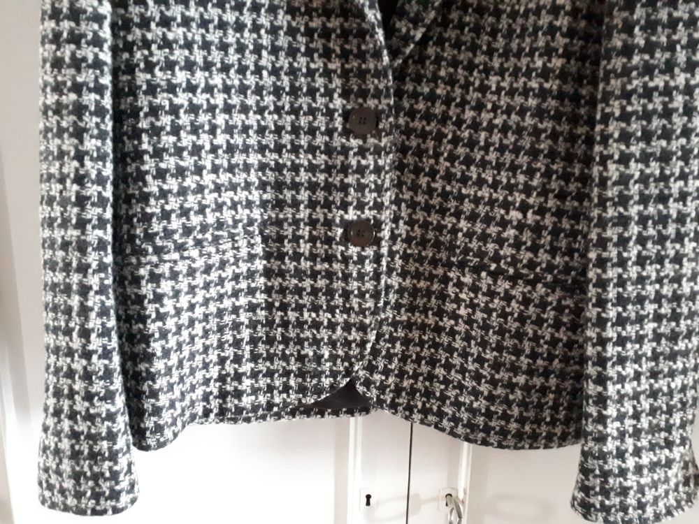 Veste en laine pied de poule - 40/42 - TBE Vêtements
