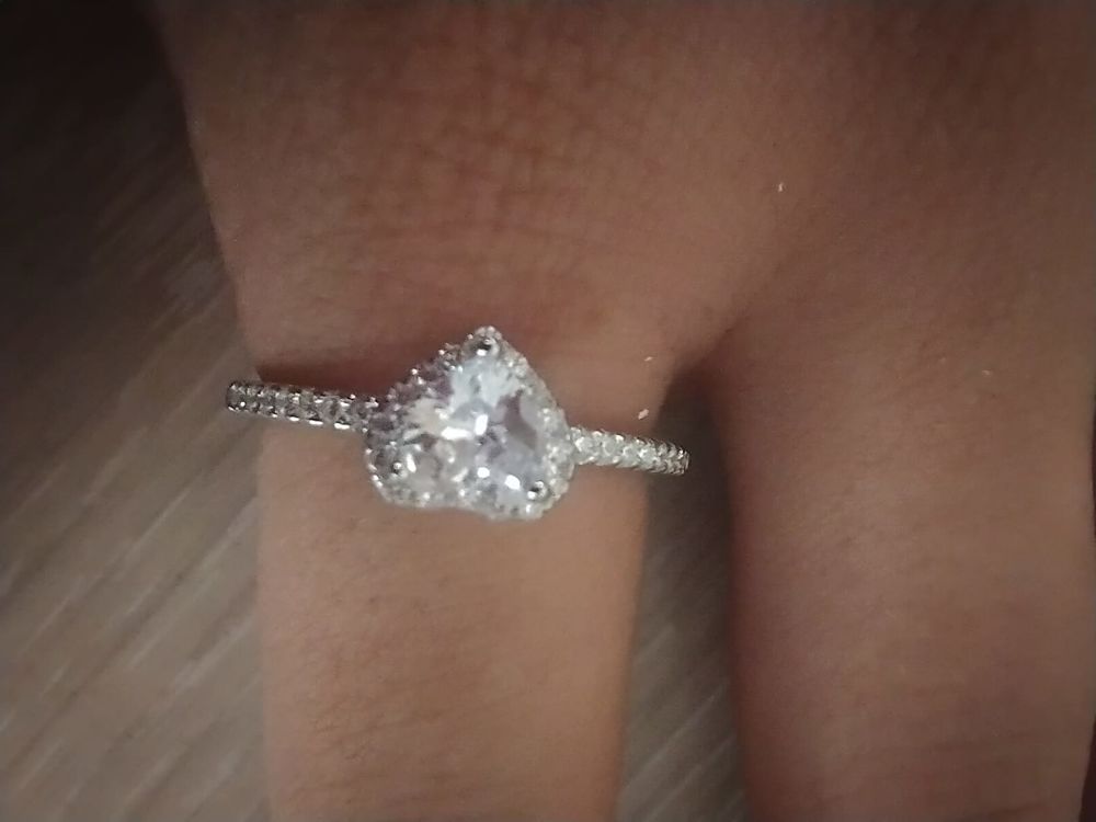 Bague solitaire en argent sterling 925, 18 mm de diam&egrave;tre Bijoux et montres